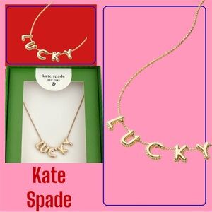 Kate Spade LUCKY necklace Bubble gold chain charm Necklace x Target New York New